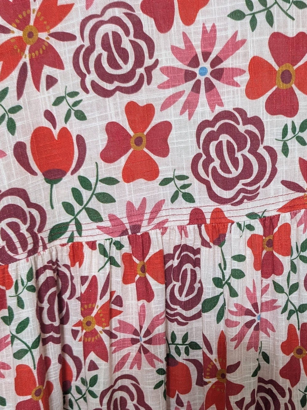 Gudrun Sjödén Organic Cotton Floral Midi Dress Lagenlook Boho - Picture 5 of 11